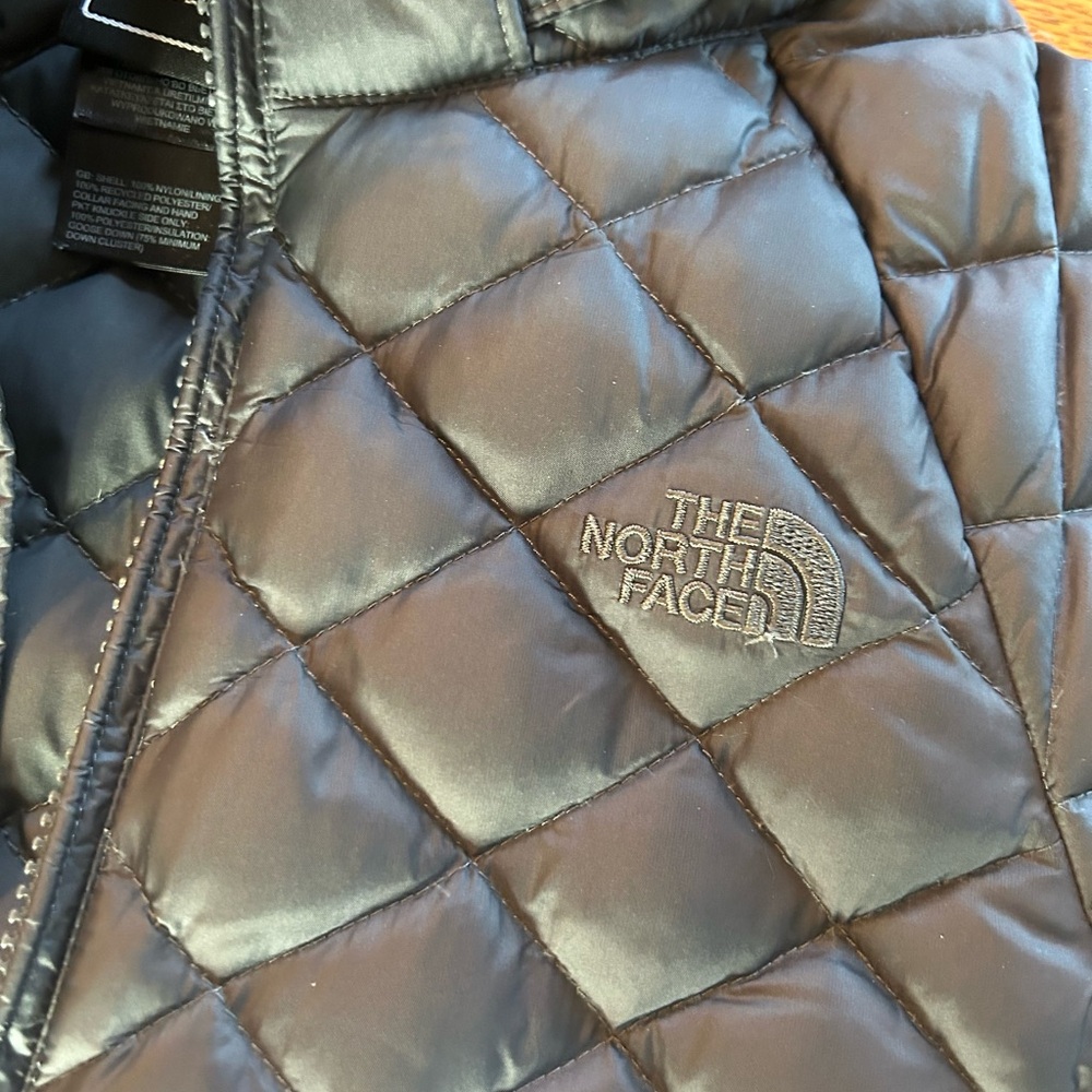 The North Face 550 Gray Transit Puffer Jacket with Hood - Picture 2 of 8